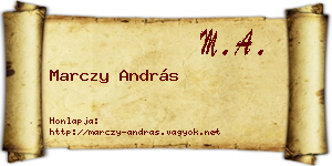Marczy András névjegykártya