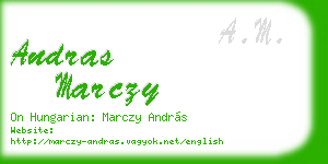 andras marczy business card